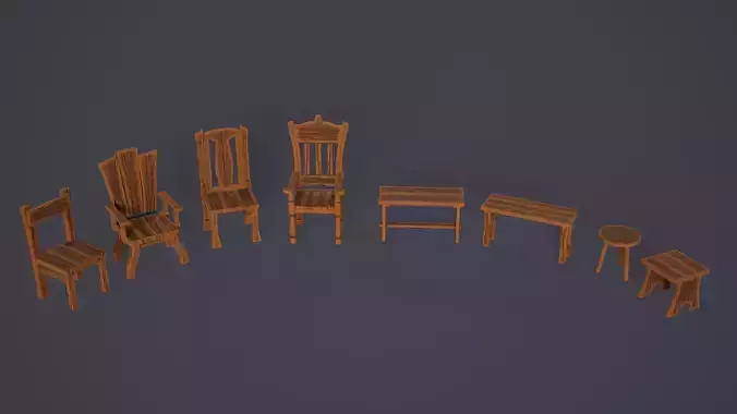 Stylized Medieval Chair Collection