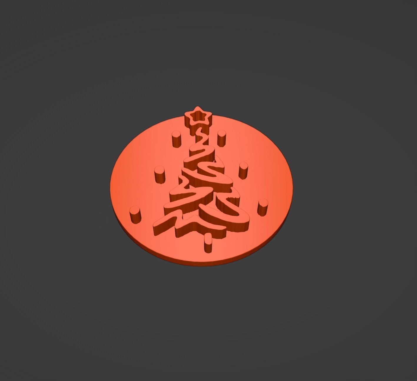 Christmas Tree Cookie Stamp 3D print model_2