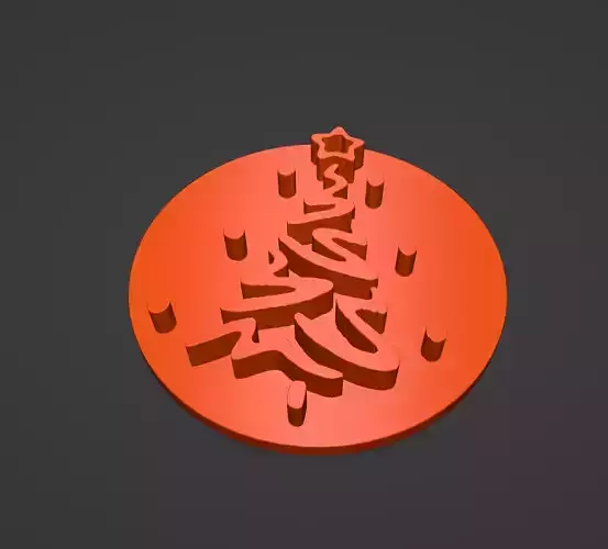Christmas Tree Cookie Stamp 3D print model Christmas Tree Cookie Stamp 3D print model