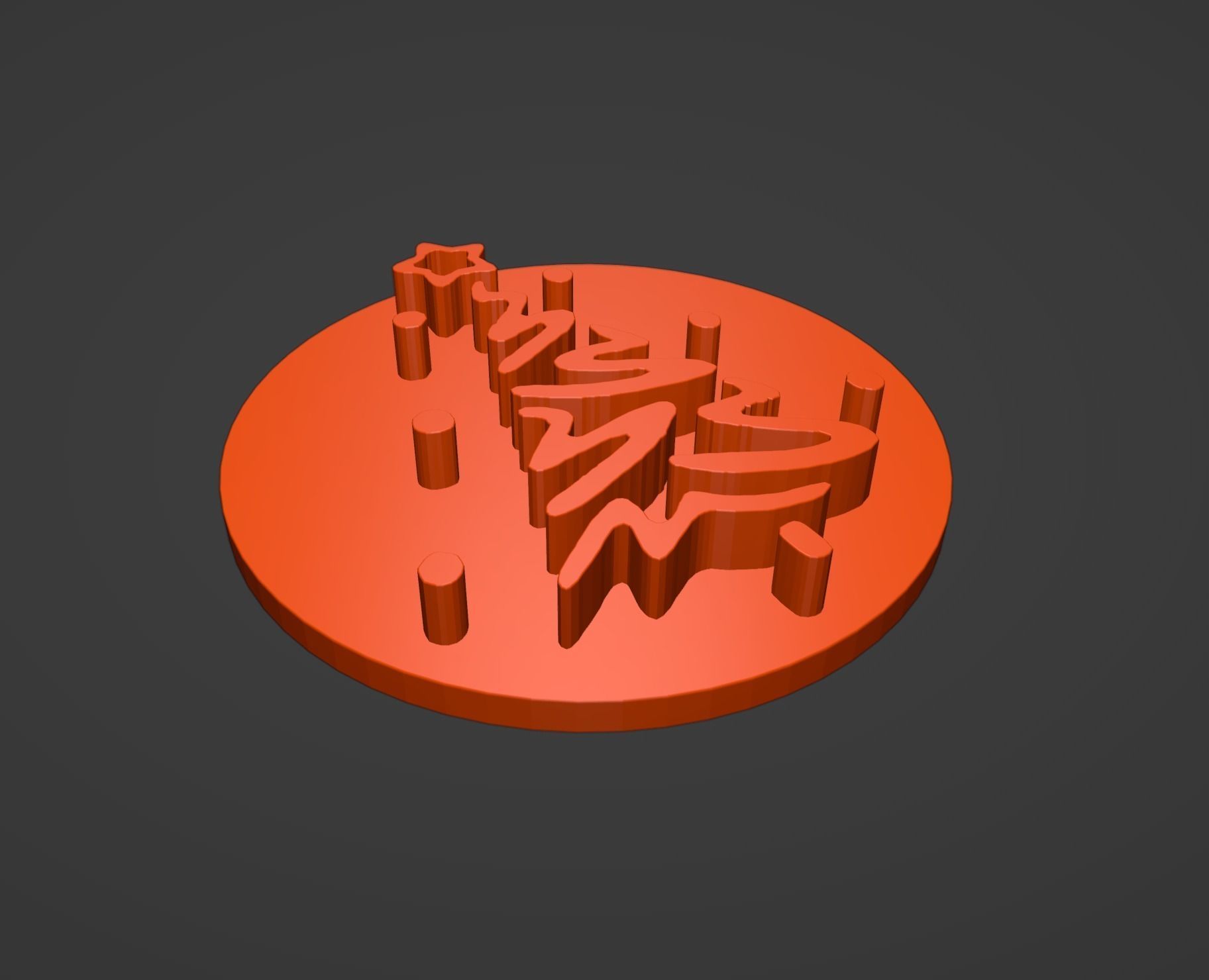 Christmas Tree Cookie Stamp 3D print model_1