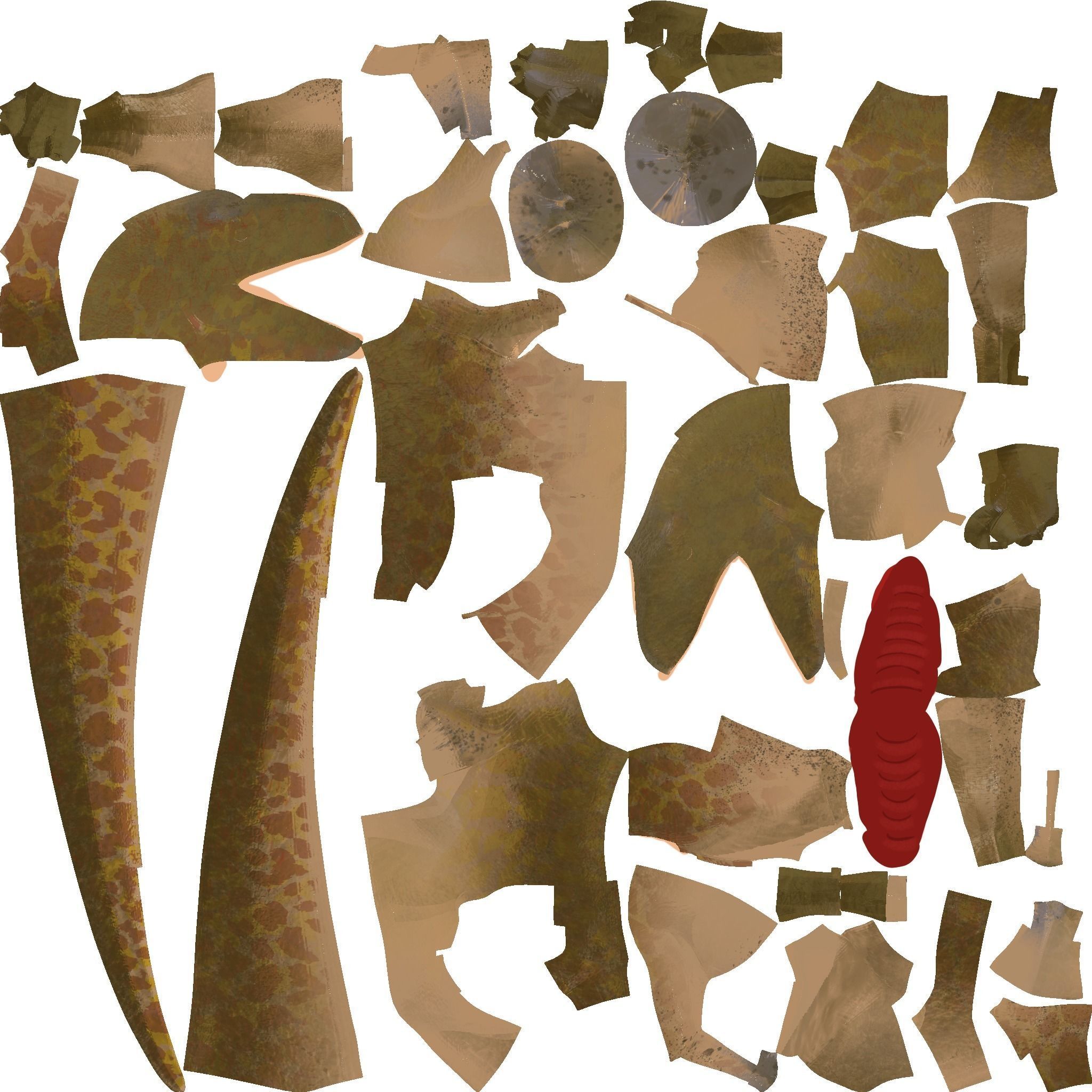 velociraptor model rigged Low-poly 3D model_8