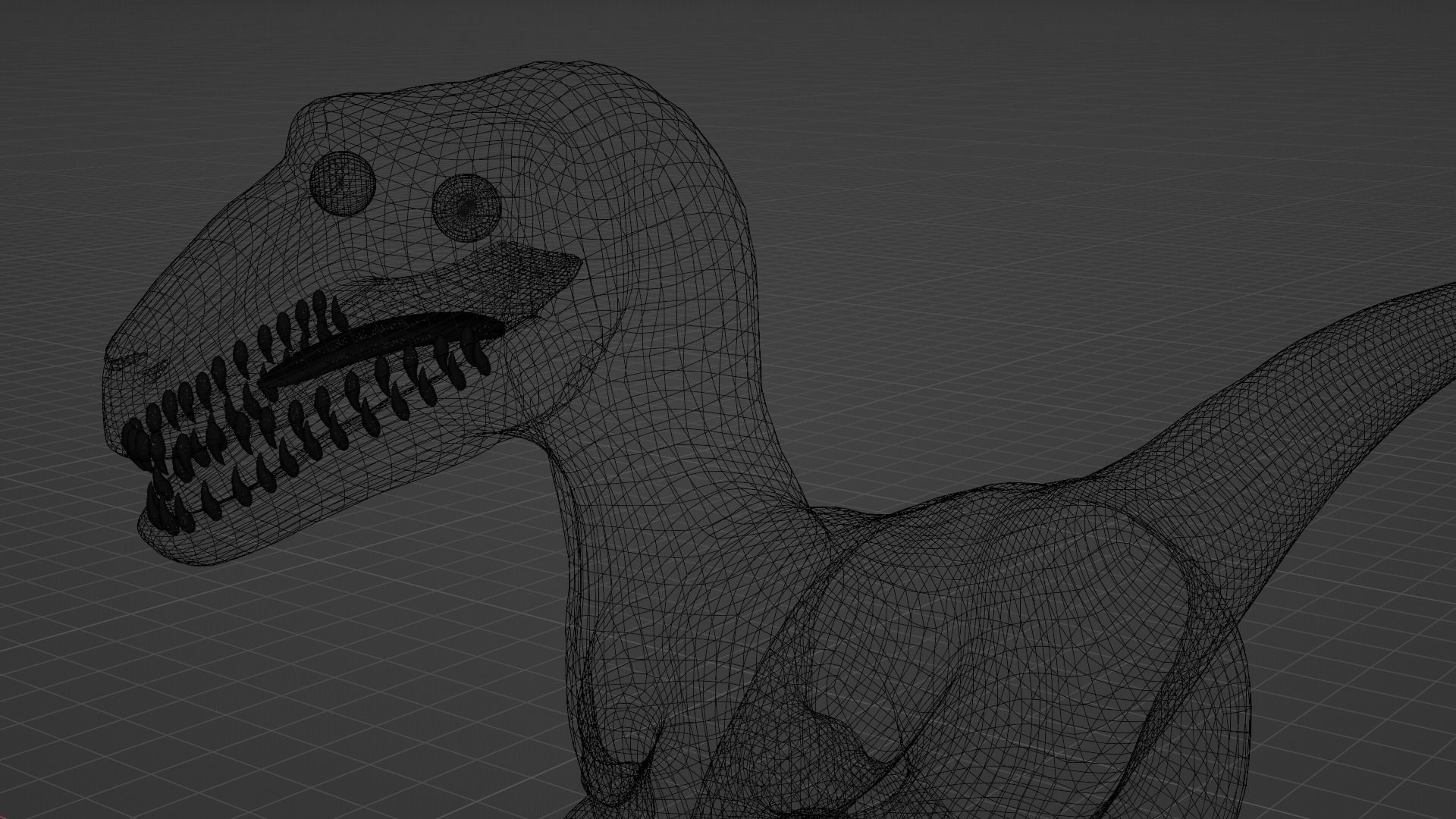 velociraptor model rigged Low-poly 3D model_10