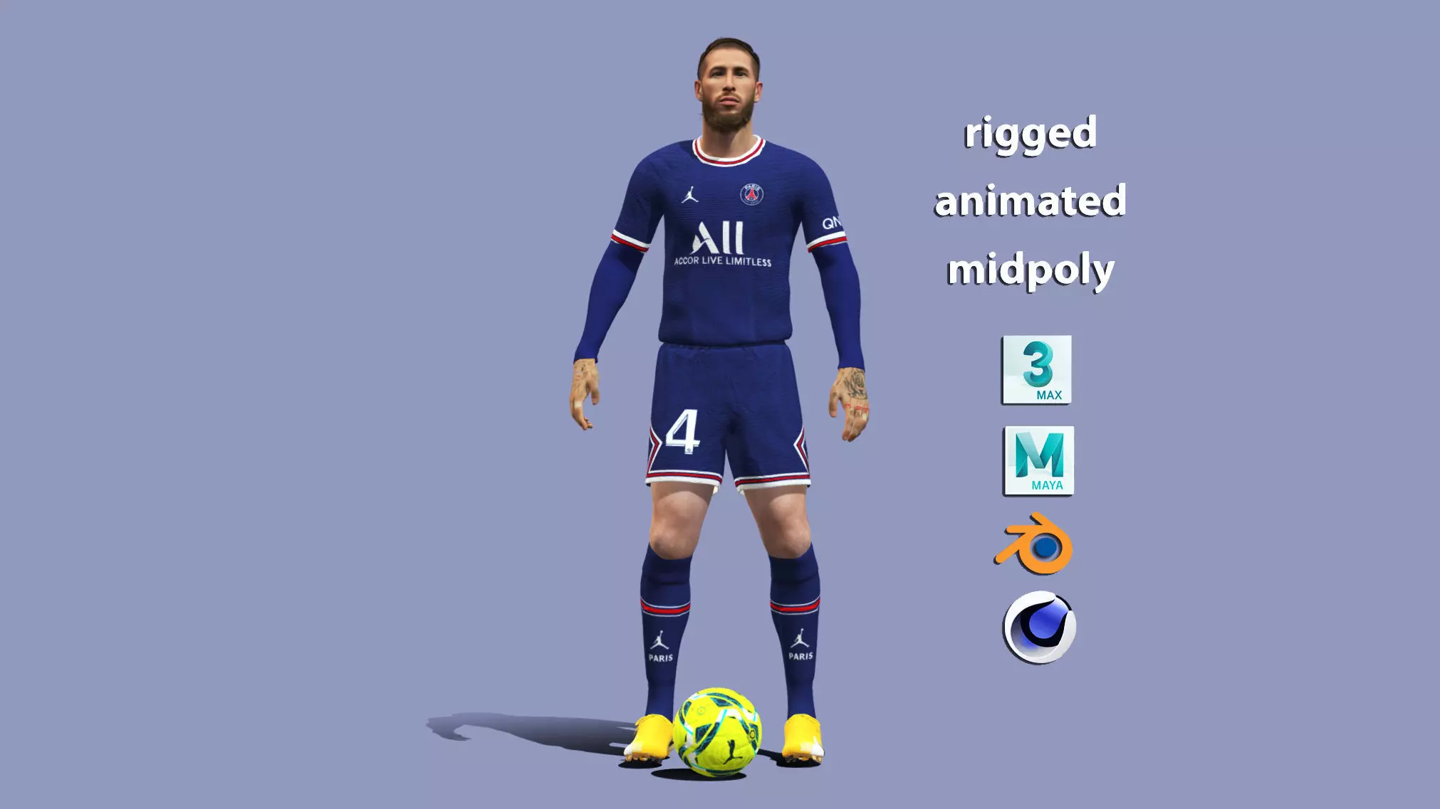 Sergio Ramos 3D model