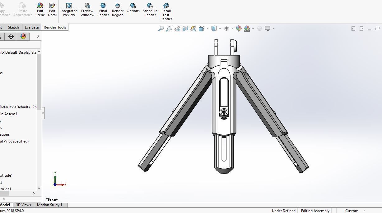TRIPOD - SOLIDWORKS 2018  3D print model_8
