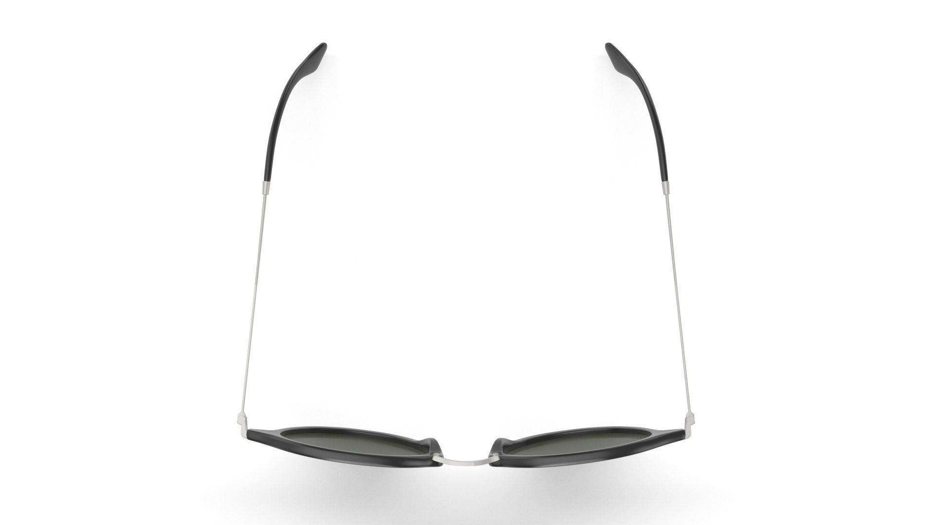 Sunglass Ray Ban Round Fleck Non Polarized Green Classic 3D model_11