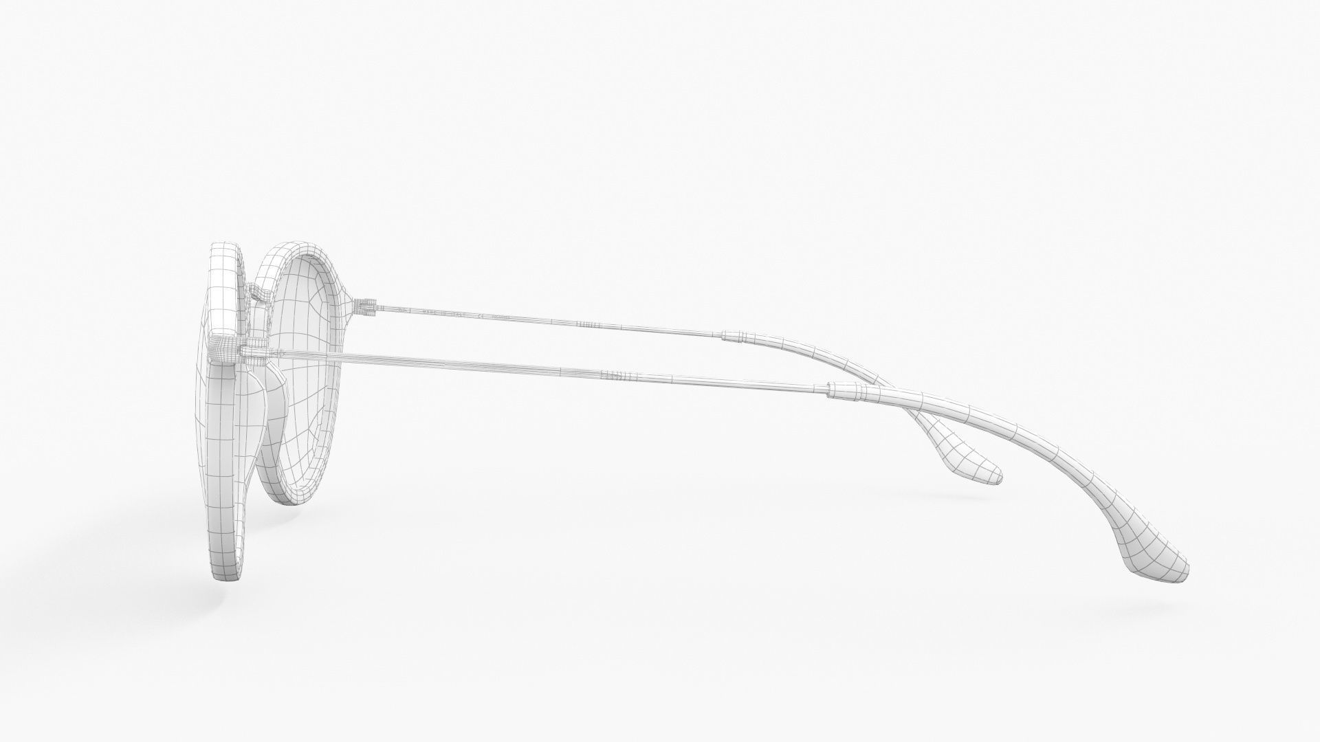 Sunglass Ray Ban Round Fleck Non Polarized Green Classic 3D model_10