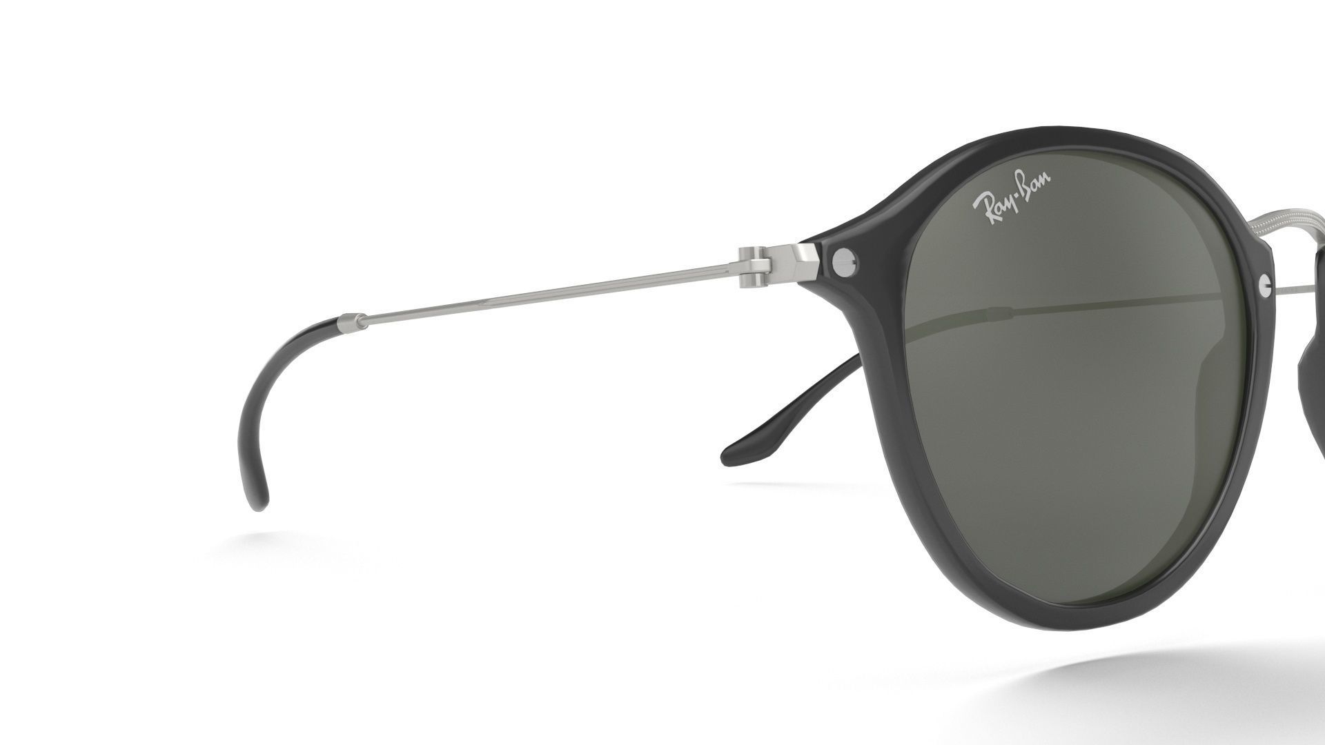 Sunglass Ray Ban Round Fleck Non Polarized Green Classic 3D model_1