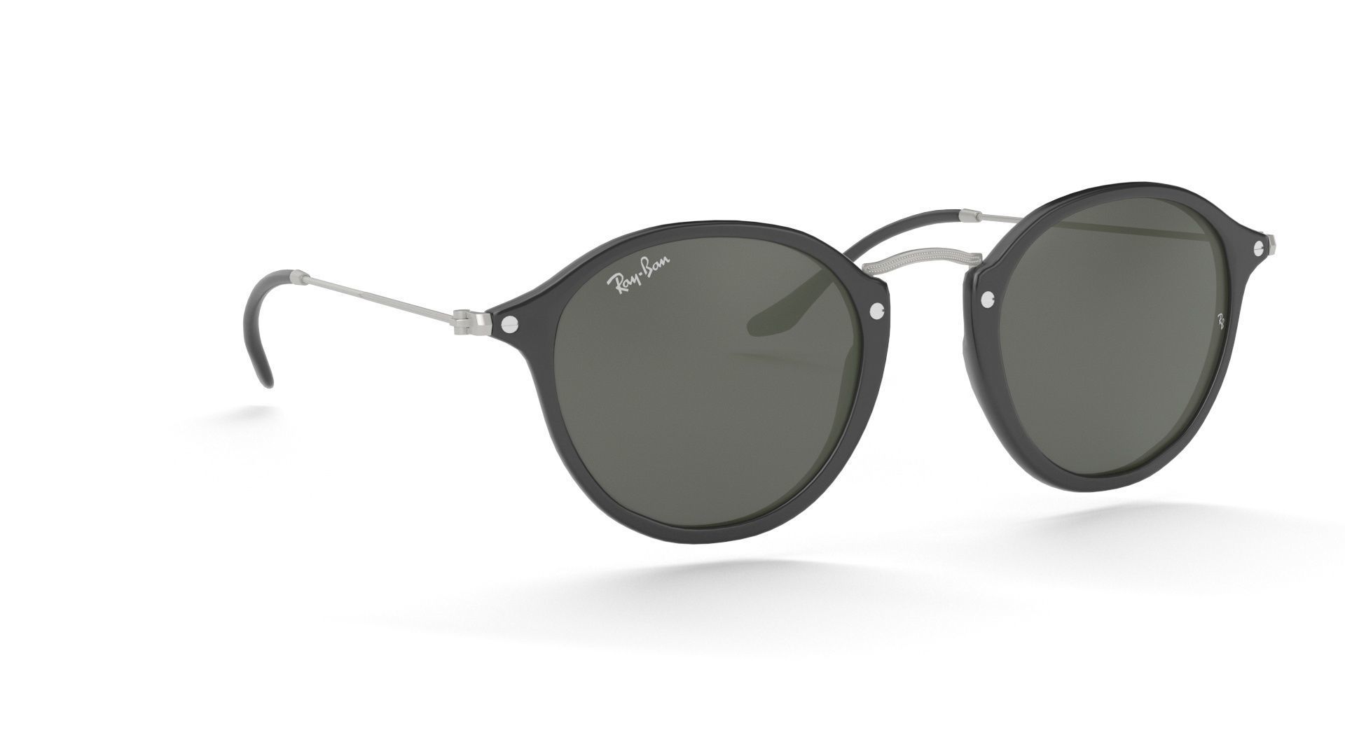 Sunglass Ray Ban Round Fleck Non Polarized Green Classic 3D model_18