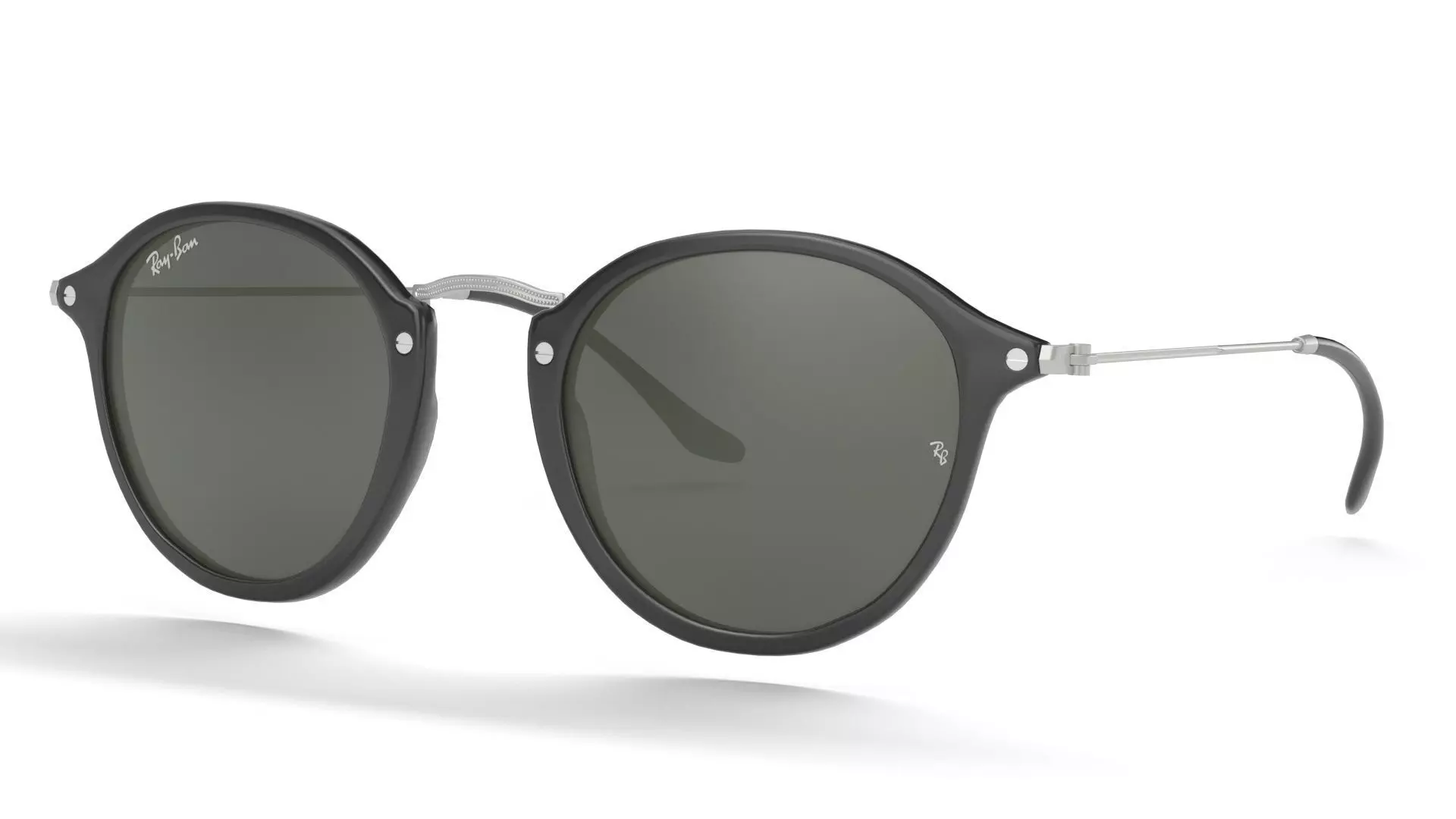 Sunglass Ray Ban Round Fleck Non Polarized Green Classic 3D model_0