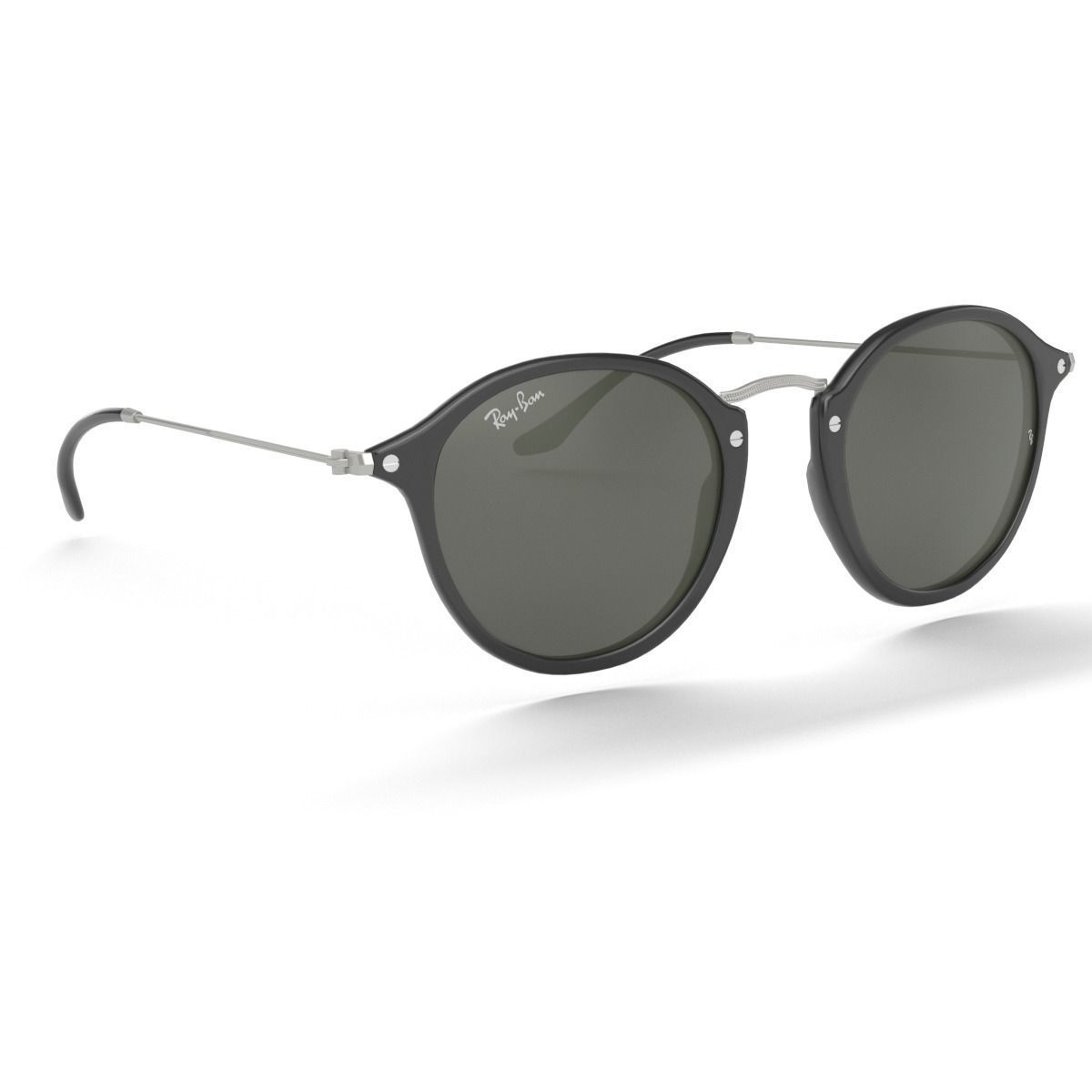 Sunglass Ray Ban Round Fleck Non Polarized Green Classic 3D model_35