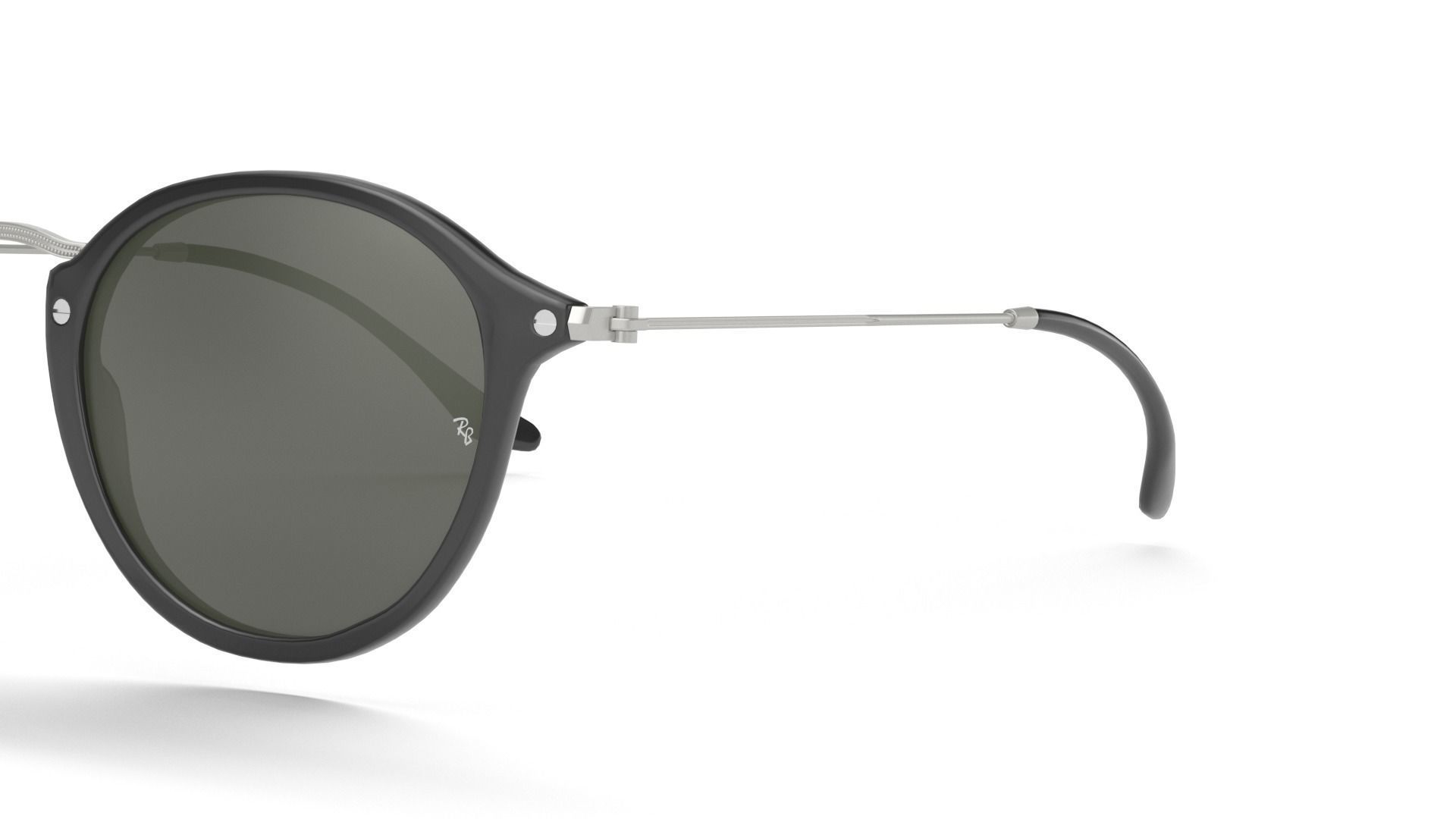 Sunglass Ray Ban Round Fleck Non Polarized Green Classic 3D model_2