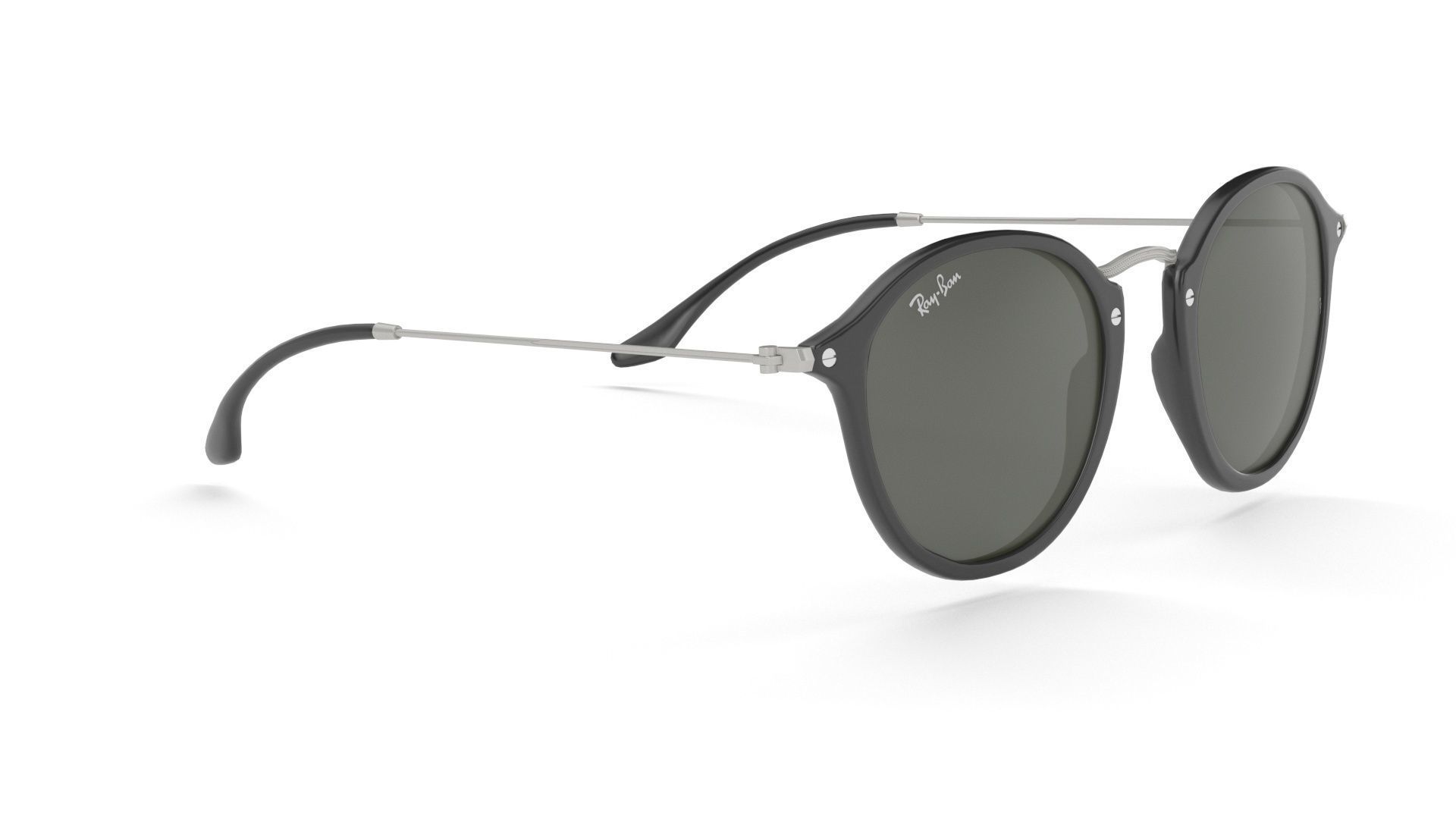 Sunglass Ray Ban Round Fleck Non Polarized Green Classic 3D model_19