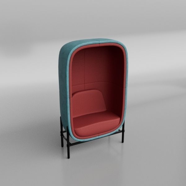 Capsule chair 3D model_2