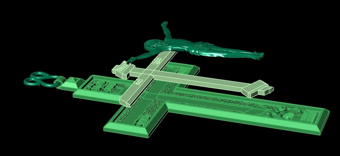 cross with the crucifixion of jesus orthodox 546 3D print model_13