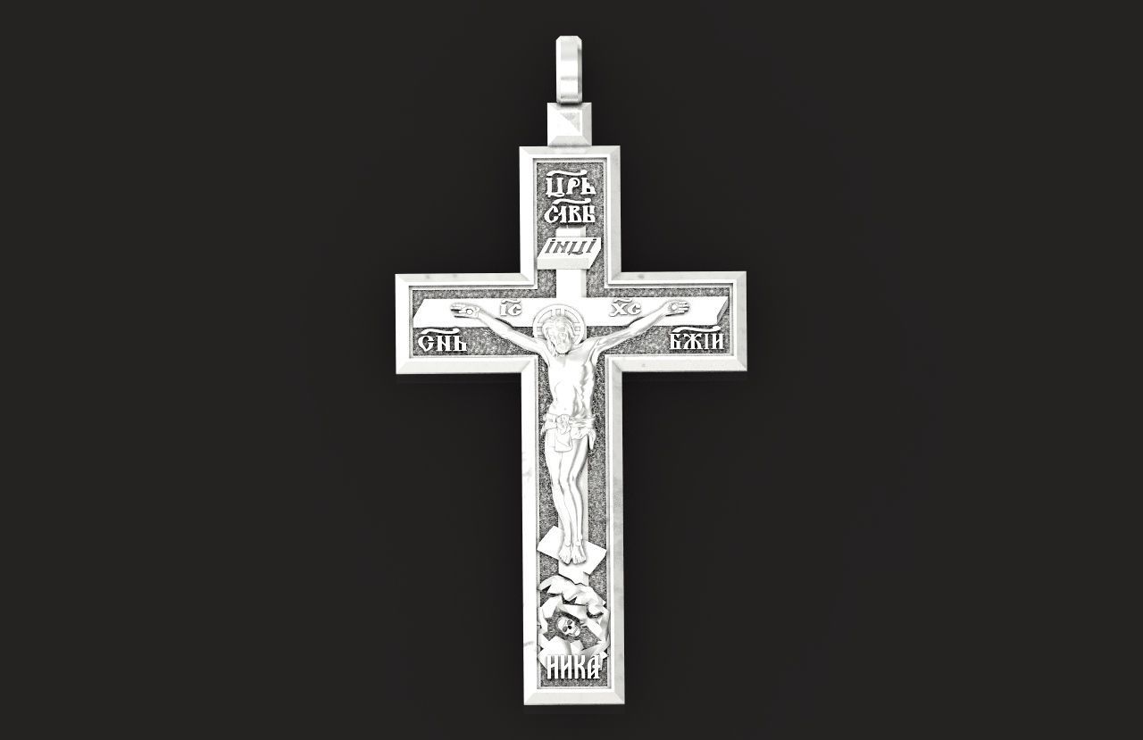 cross with the crucifixion of jesus orthodox 546 3D print model_28