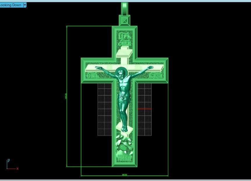  cross with the crucifixion of jesus orthodox 546 3D print model_33