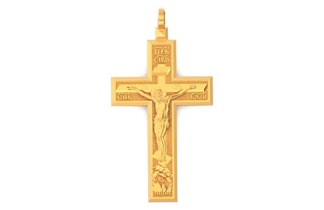  cross with the crucifixion of jesus orthodox 546 3D print model_30