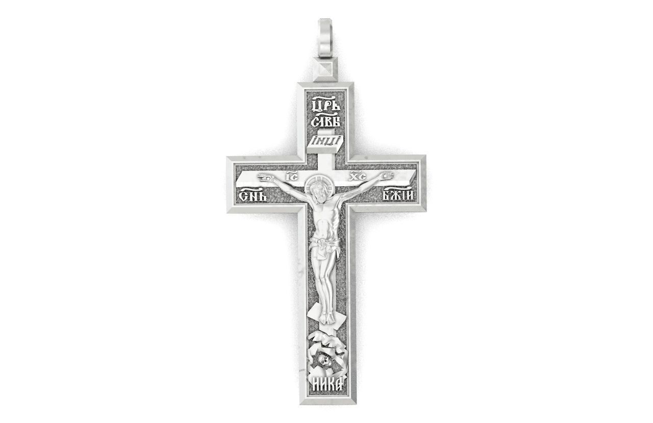  cross with the crucifixion of jesus orthodox 546 3D print model_45