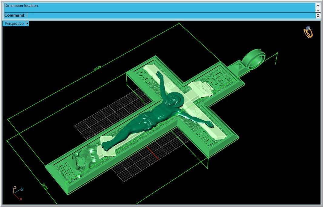  cross with the crucifixion of jesus orthodox 546 3D print model_36