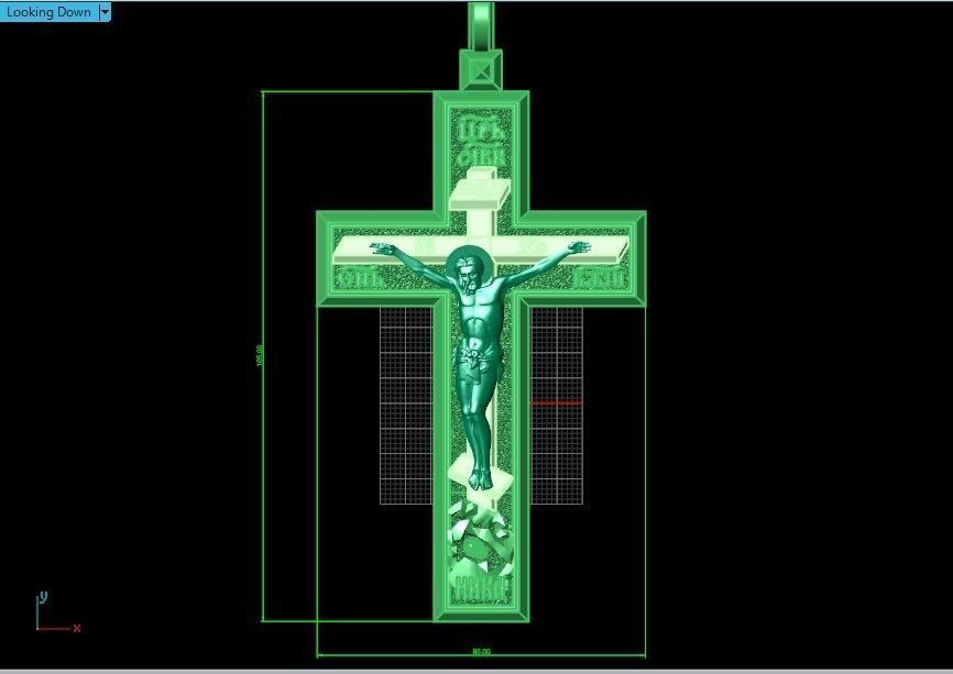  cross with the crucifixion of jesus orthodox 546 3D print model_31