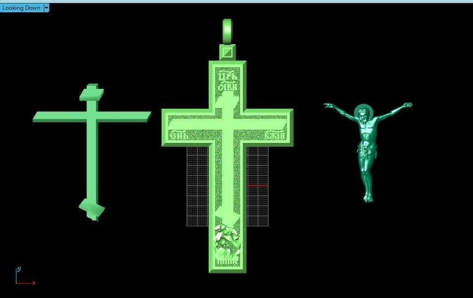  cross with the crucifixion of jesus orthodox 546 3D print model_41