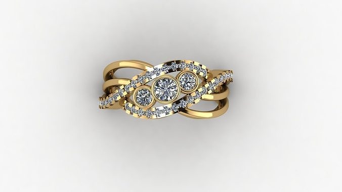 ladies ring 3D print model