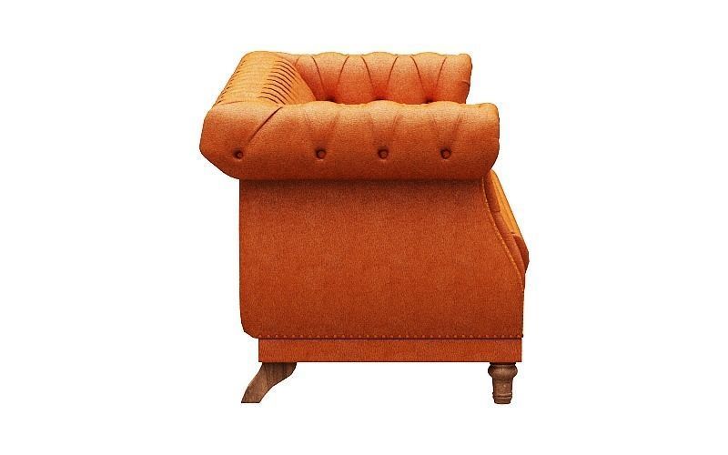 Classical Sofa set model Leather and Wood Low-poly 3D model_21