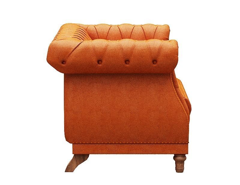 Classical Sofa set model Leather and Wood Low-poly 3D model_15