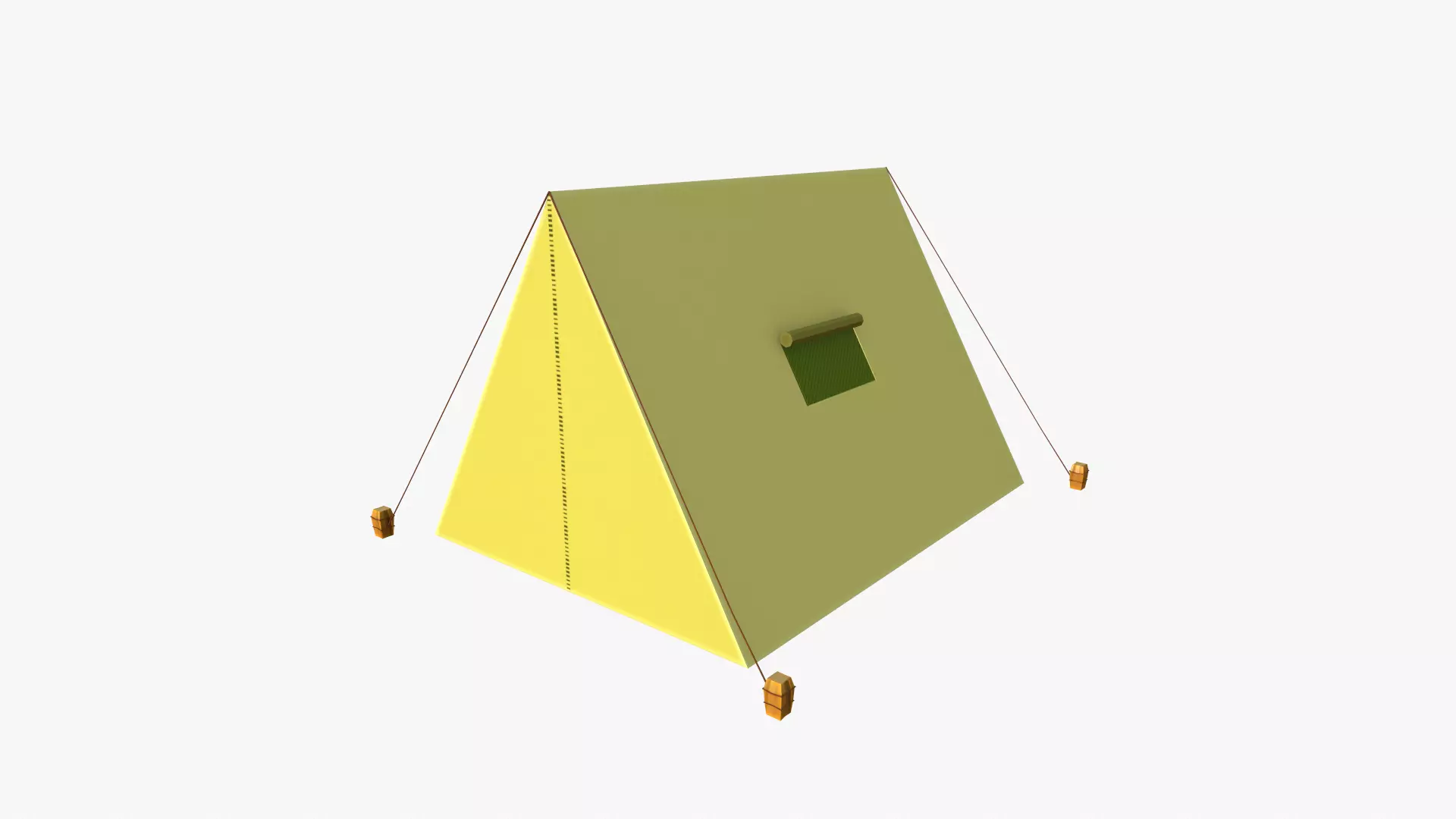 Cartoon Tent Low-poly 3D model