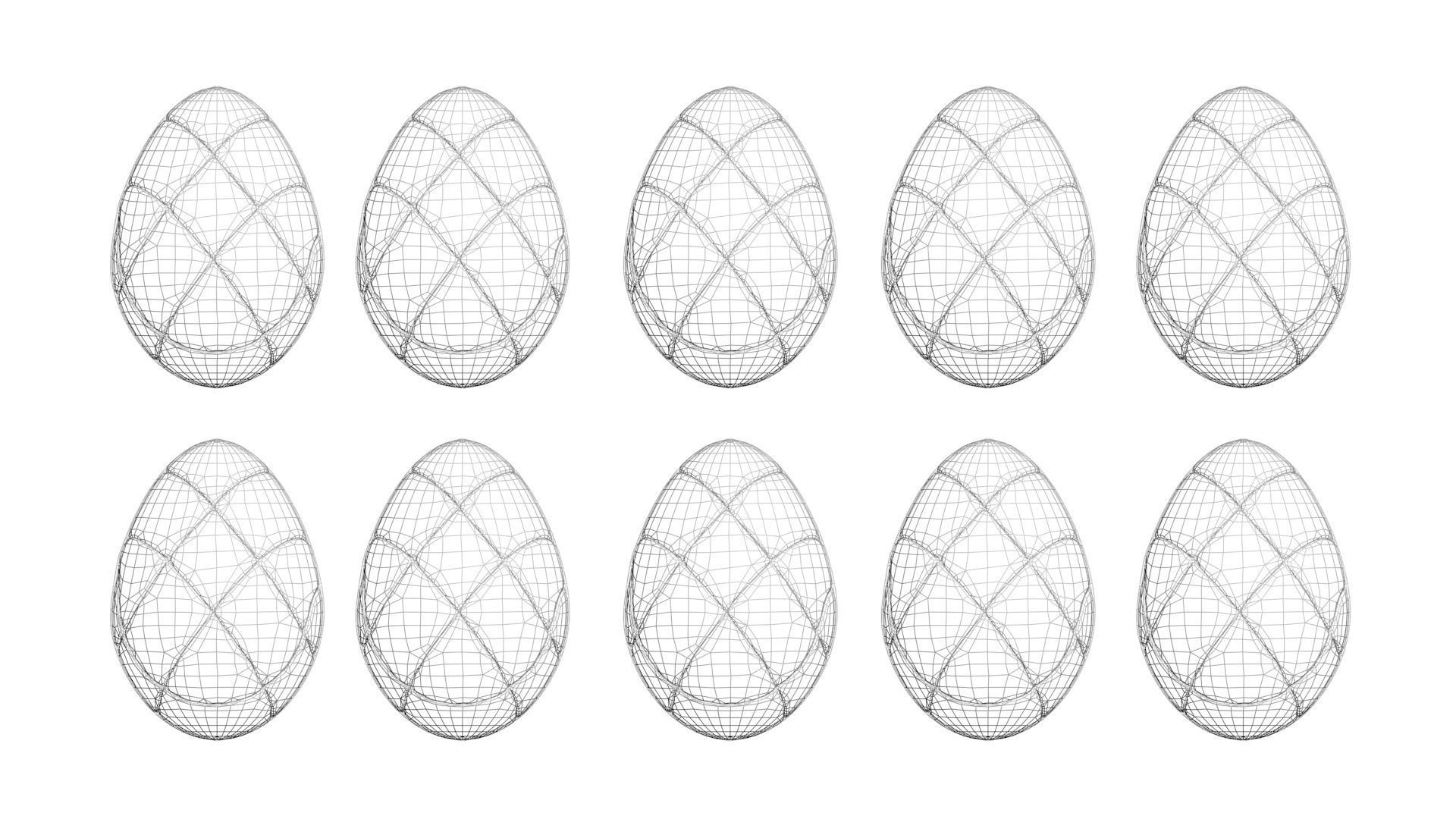 Metallic Morph Eggs Set 3D model_32