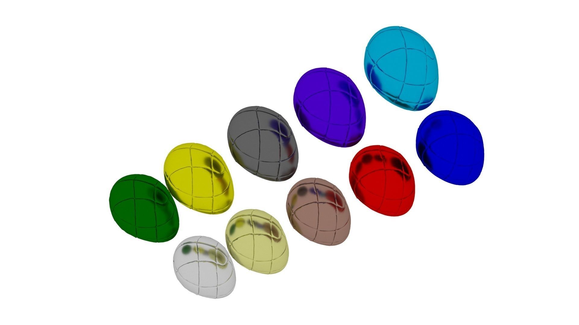 Metallic Morph Eggs Set 3D model_20