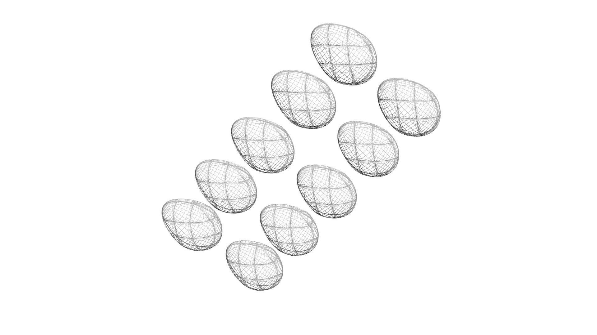 Metallic Morph Eggs Set 3D model_27