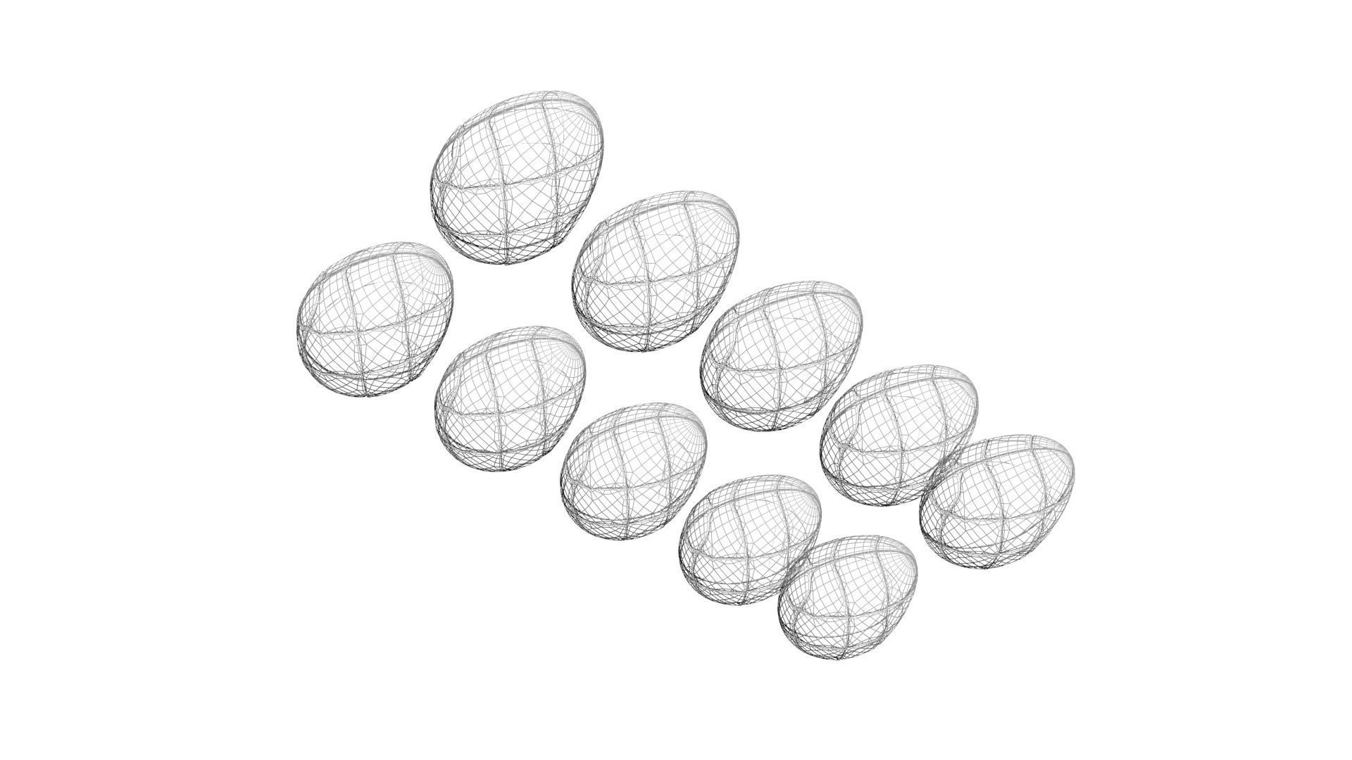 Metallic Morph Eggs Set 3D model_28