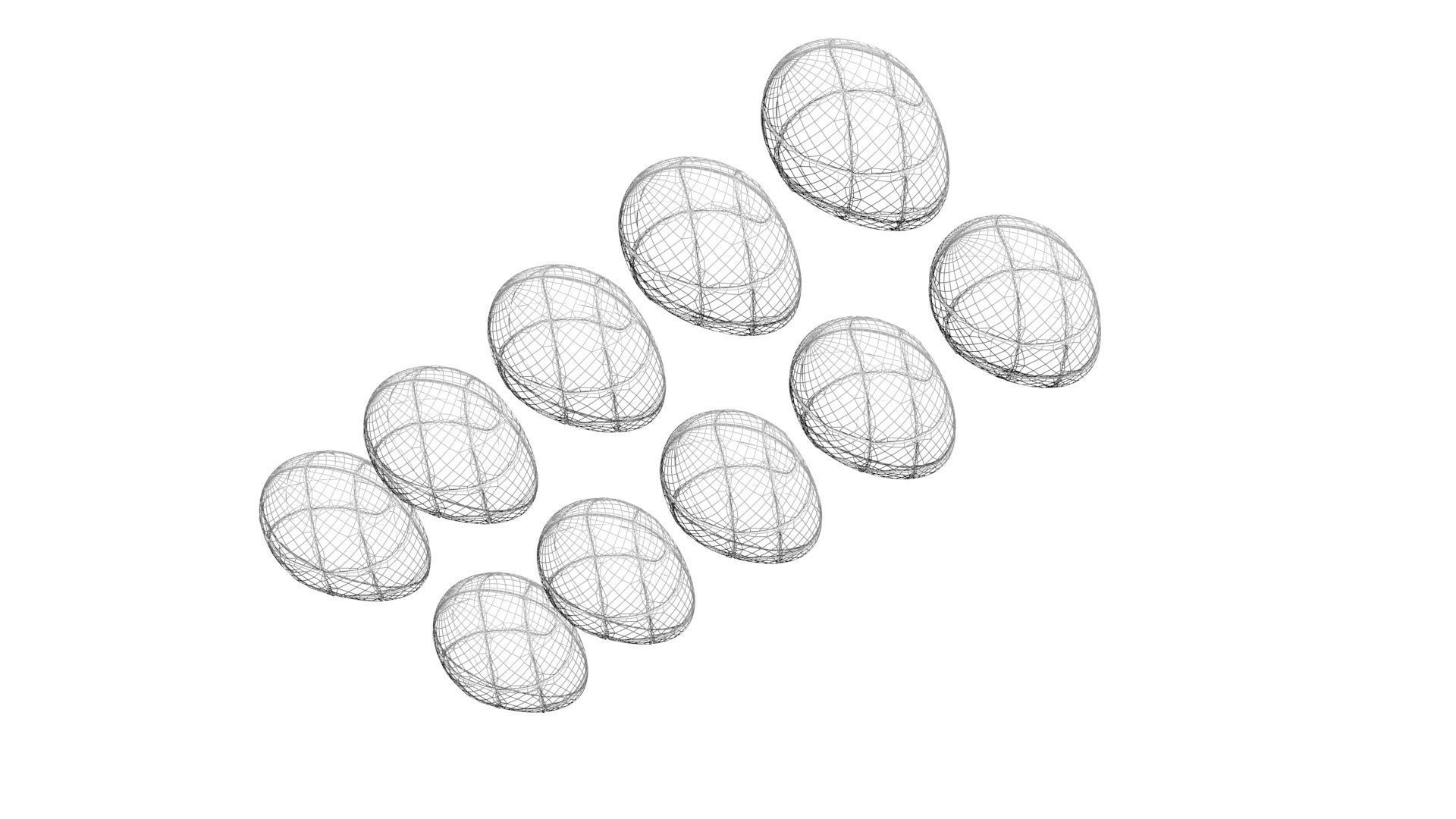 Metallic Morph Eggs Set 3D model_29