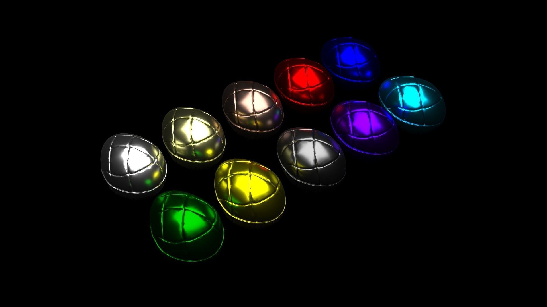 Metallic Morph Eggs Set 3D model_22