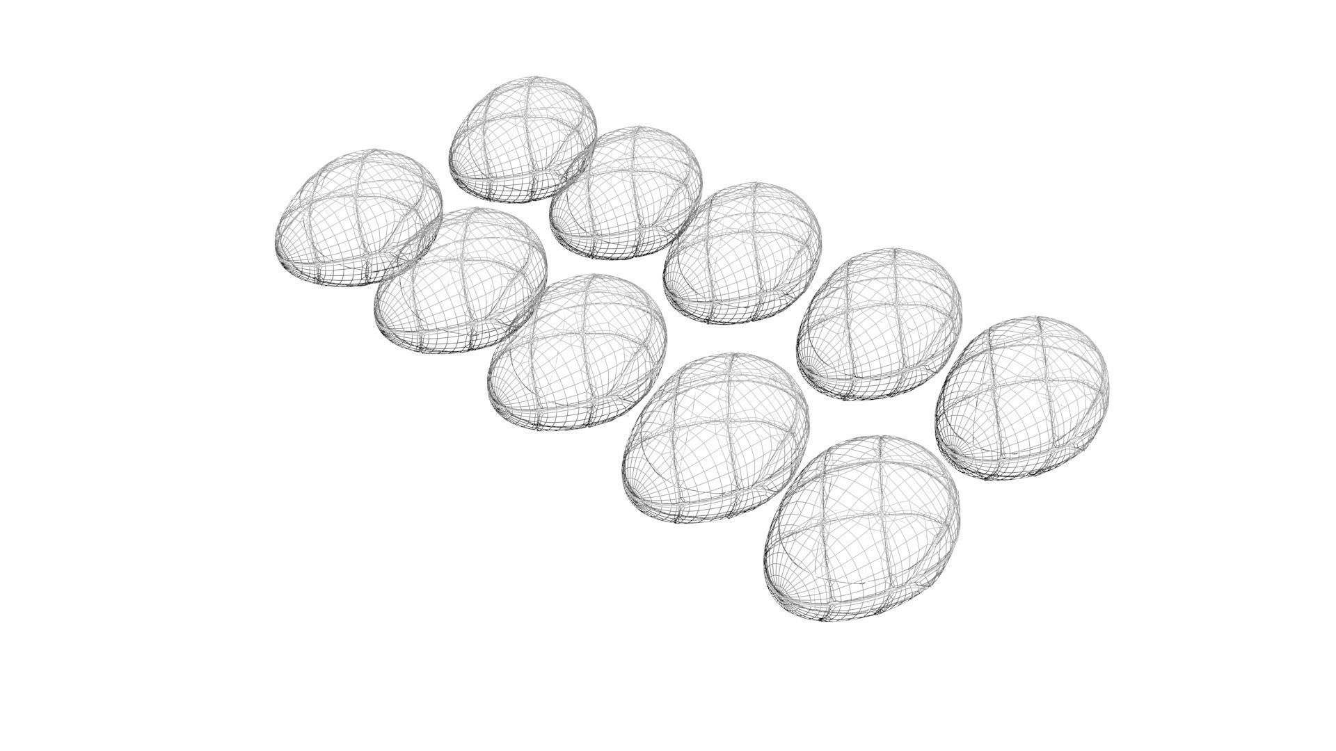 Metallic Morph Eggs Set 3D model_26