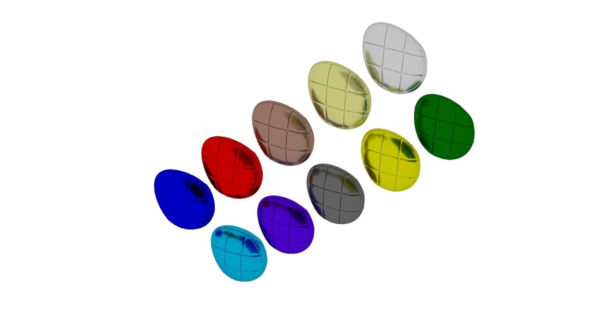 Metallic Morph Eggs Set 3D model_18