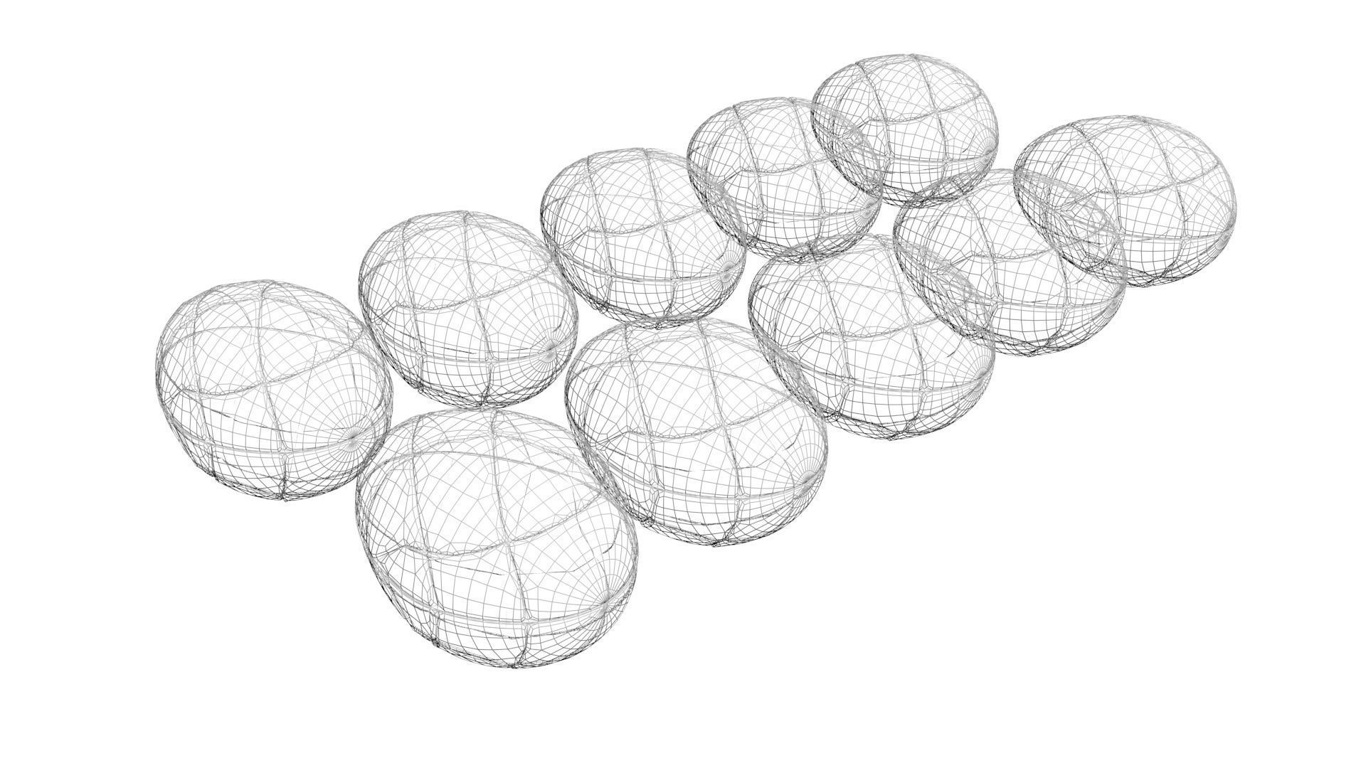 Metallic Morph Eggs Set 3D model_23