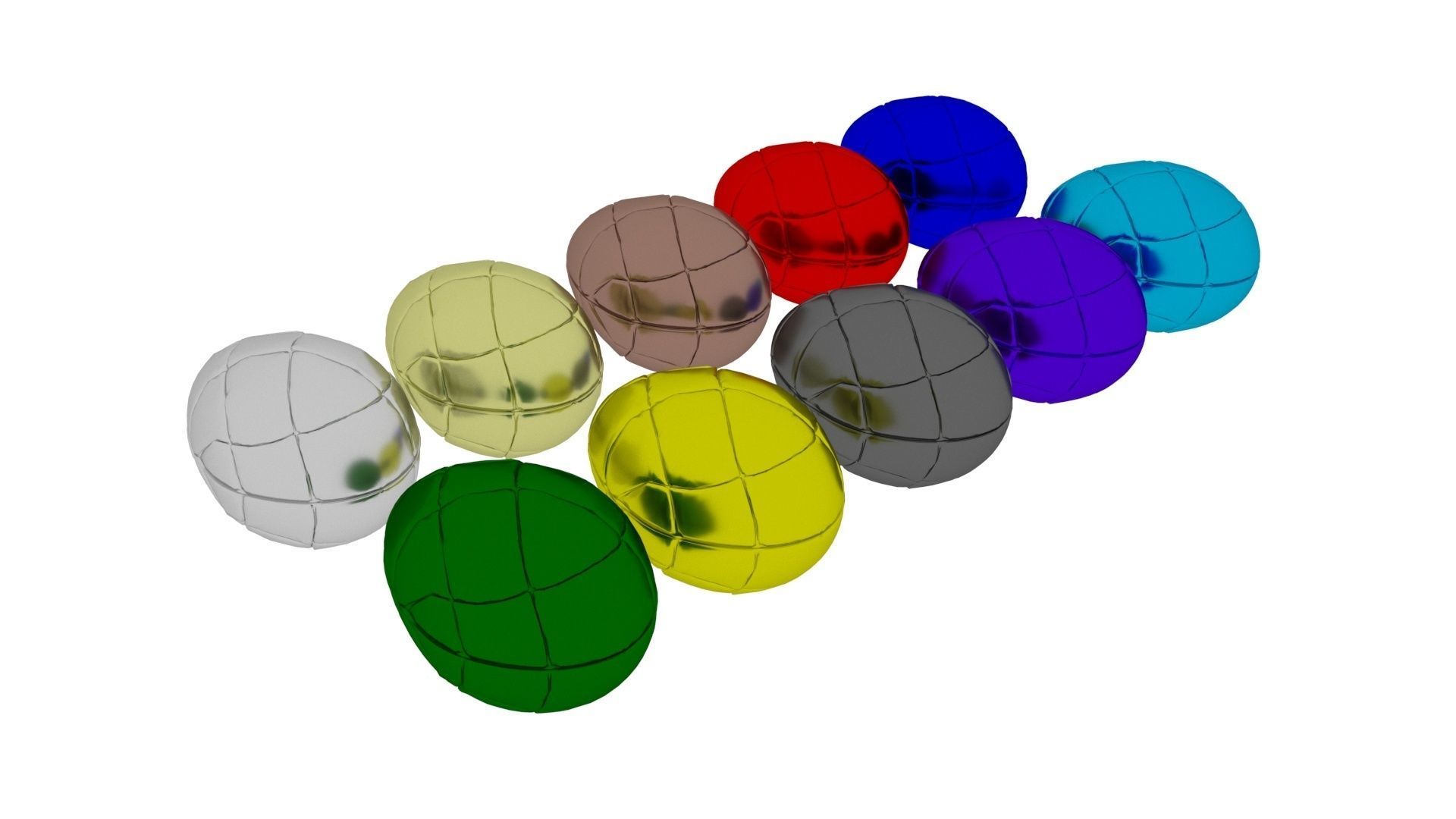 Metallic Morph Eggs Set 3D model_11