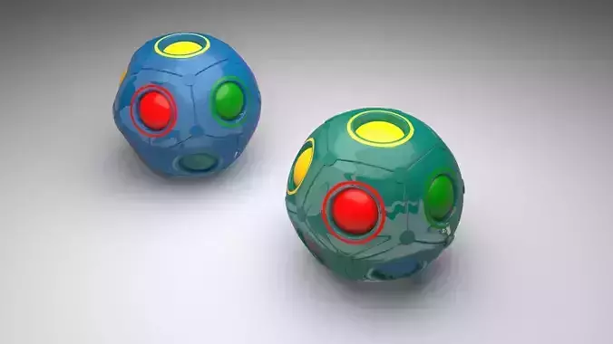 Color Shift Puzzle Balls 3D model