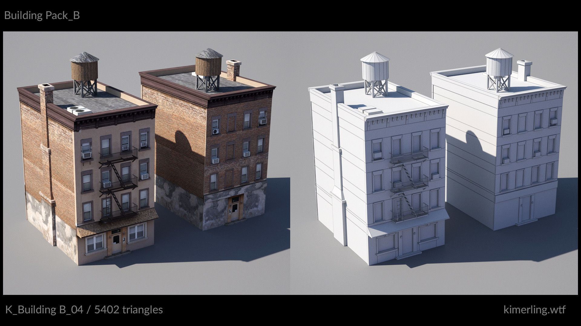 Building pack B Low-poly 3D model_5