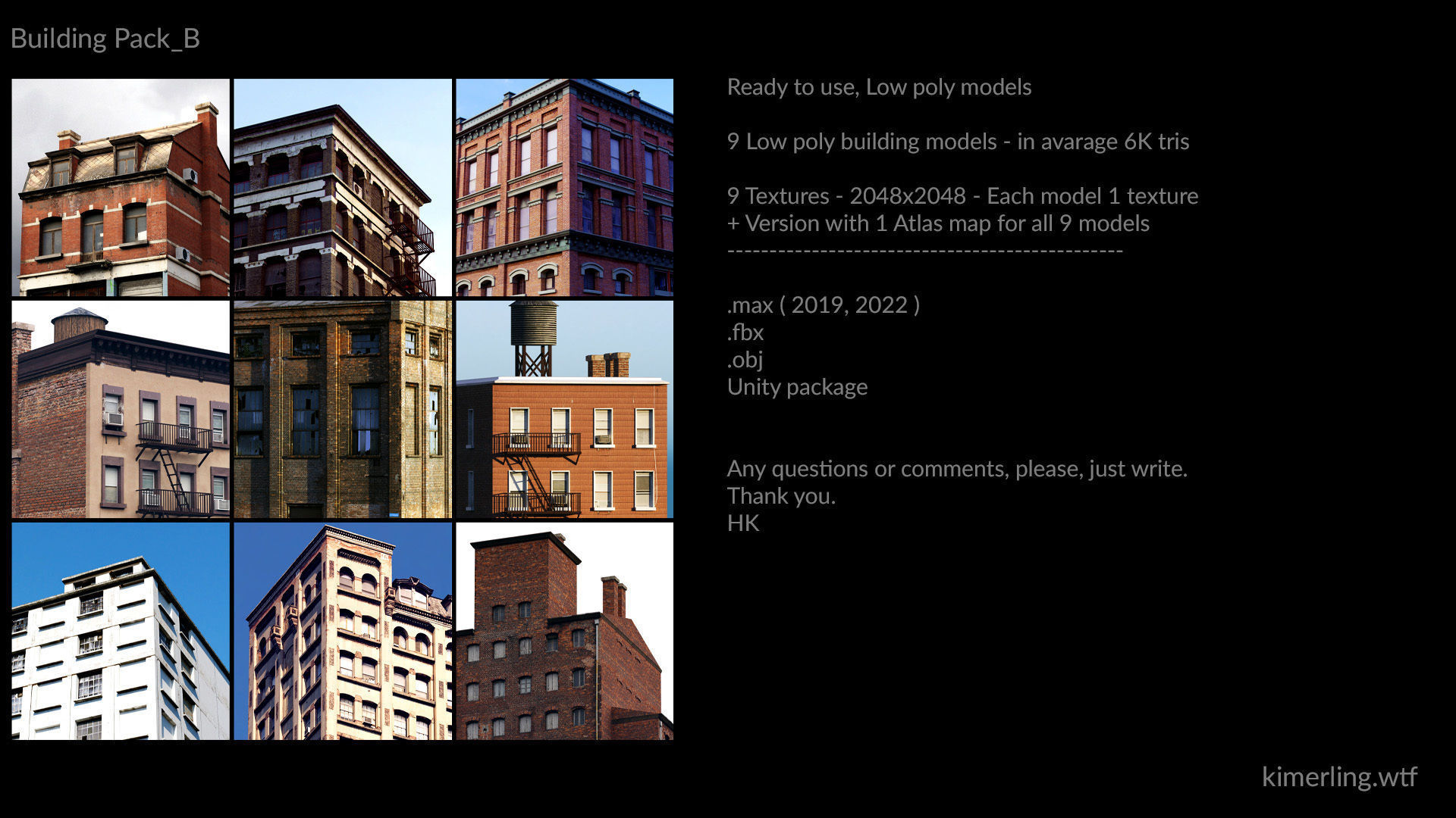 Building pack B Low-poly 3D model_12