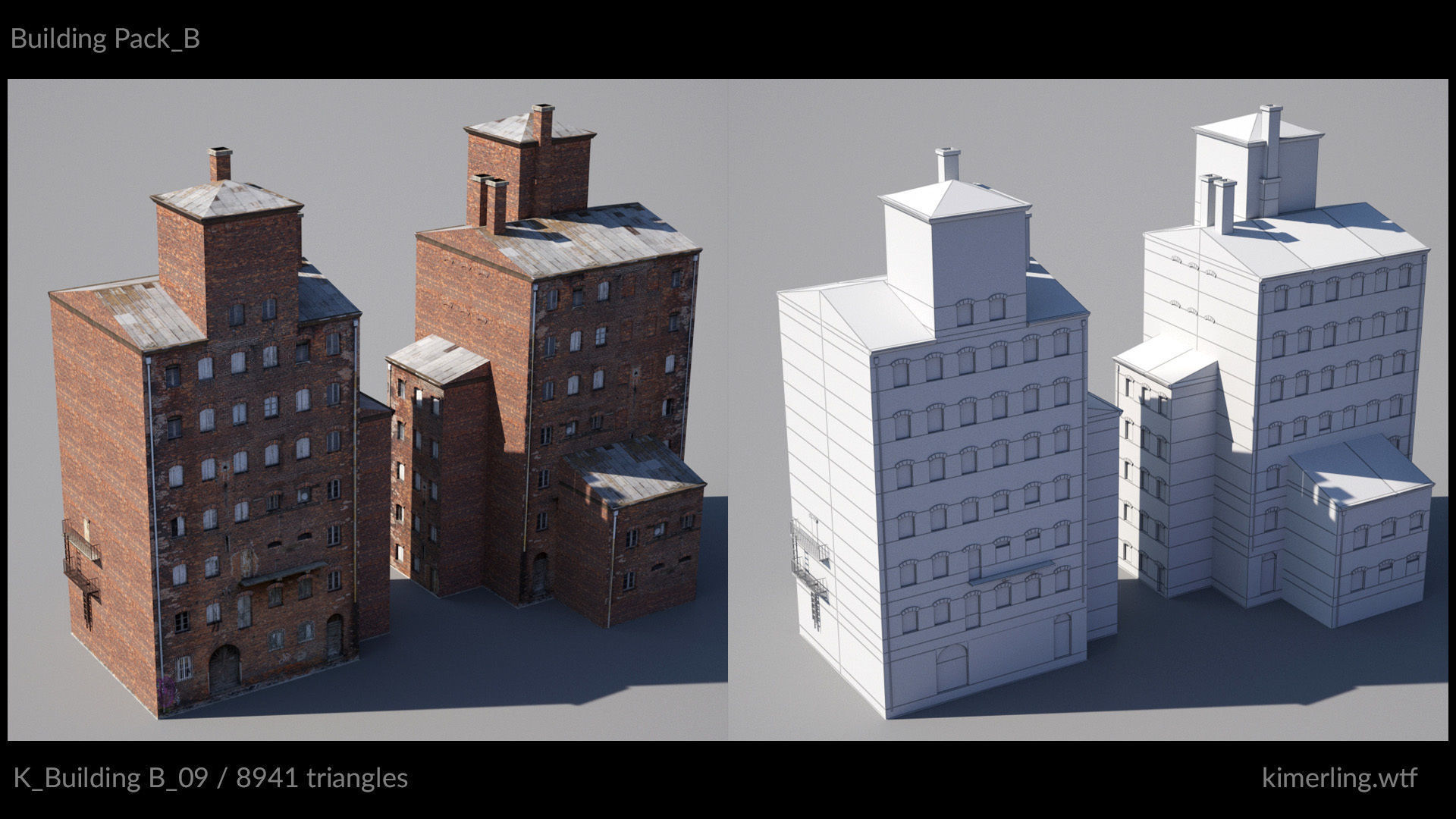 Building pack B Low-poly 3D model_10