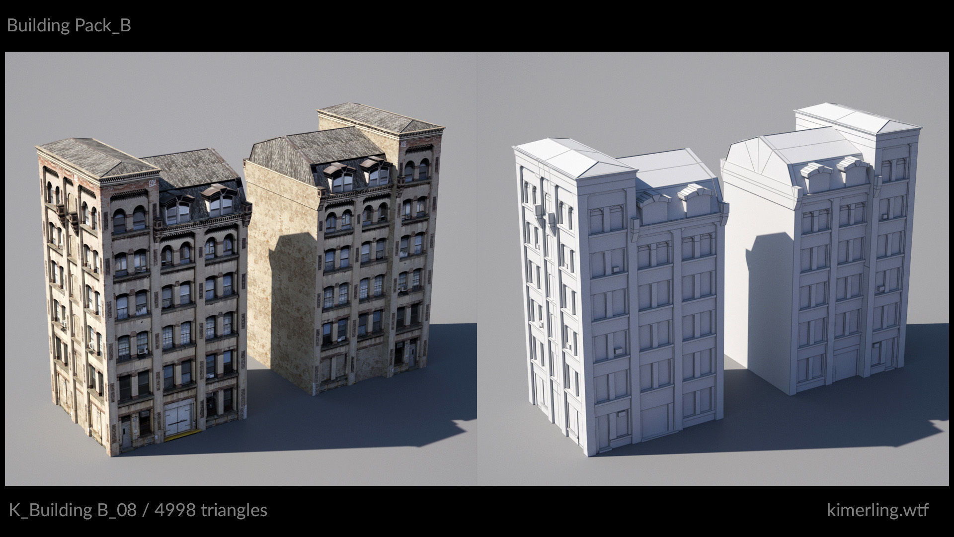 Building pack B Low-poly 3D model_9
