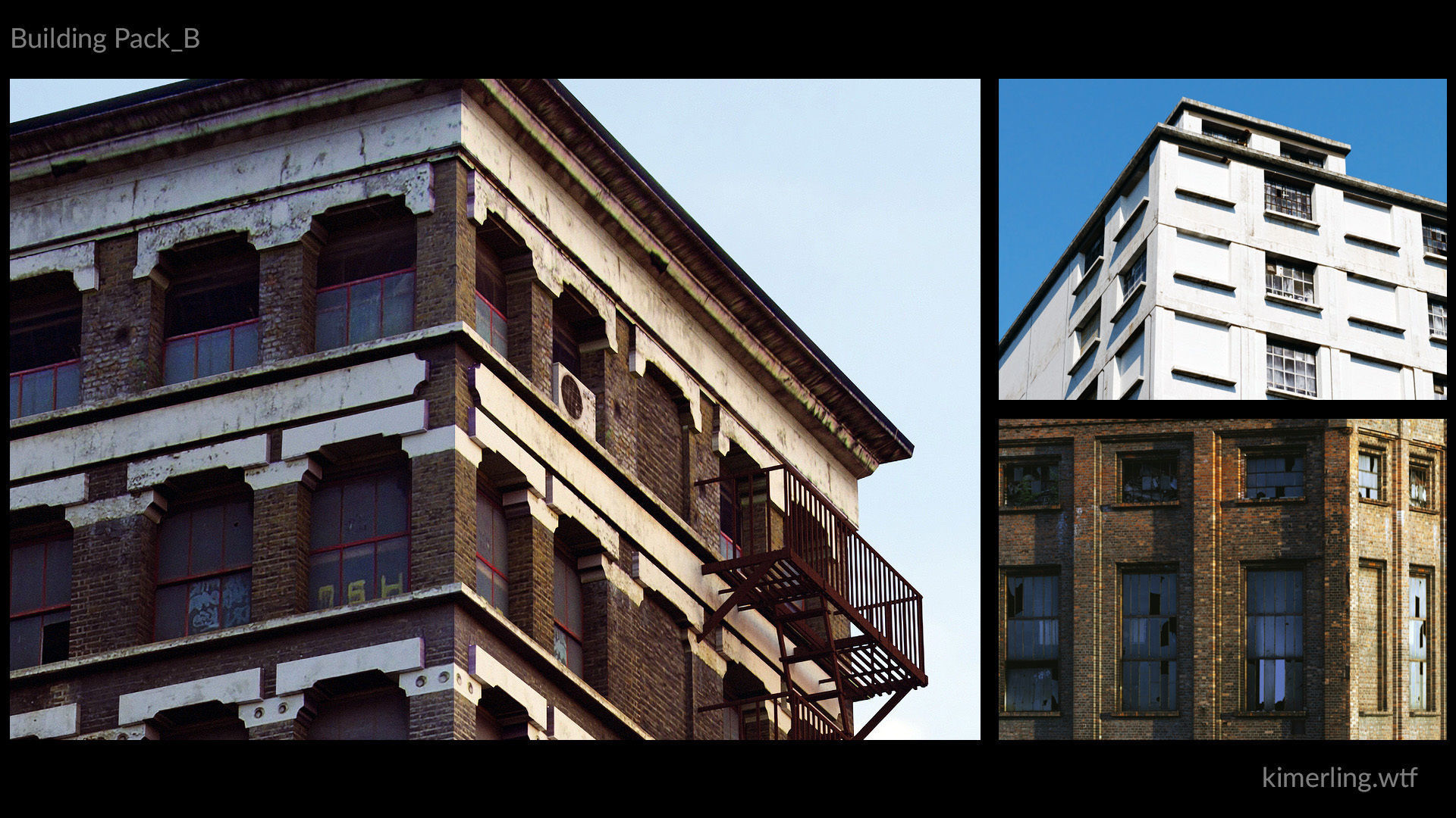 Building pack B Low-poly 3D model_0