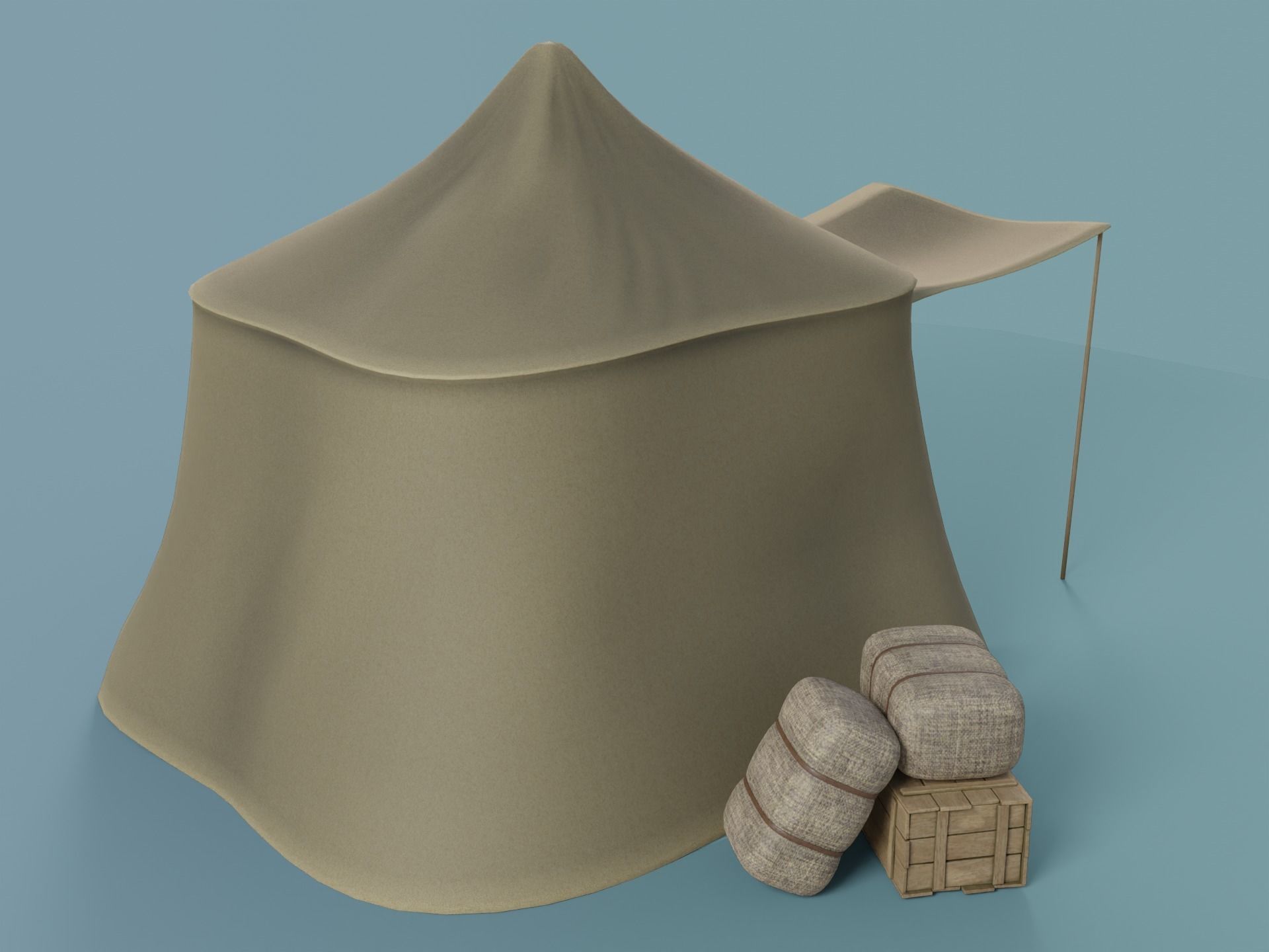 Camp Tier 3 Low-poly 3D model_5