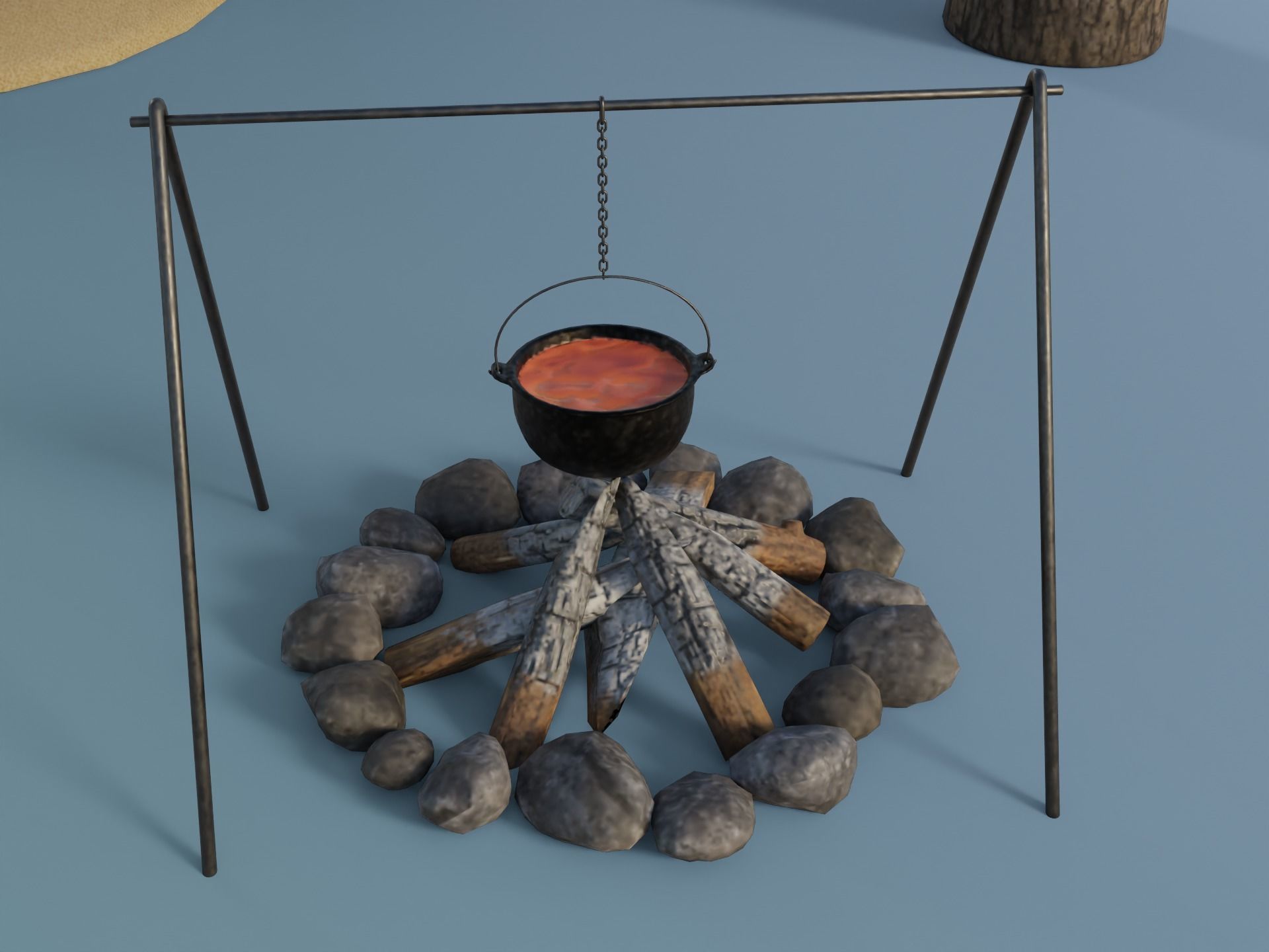 Camp Tier 3 Low-poly 3D model_15