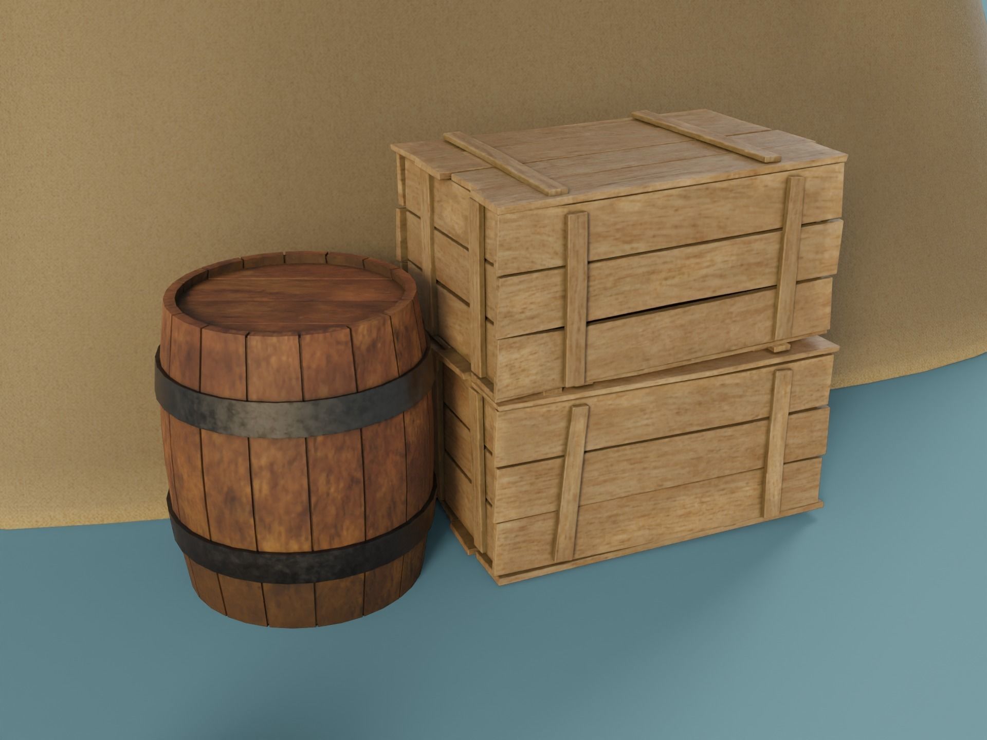 Camp Tier 3 Low-poly 3D model_13