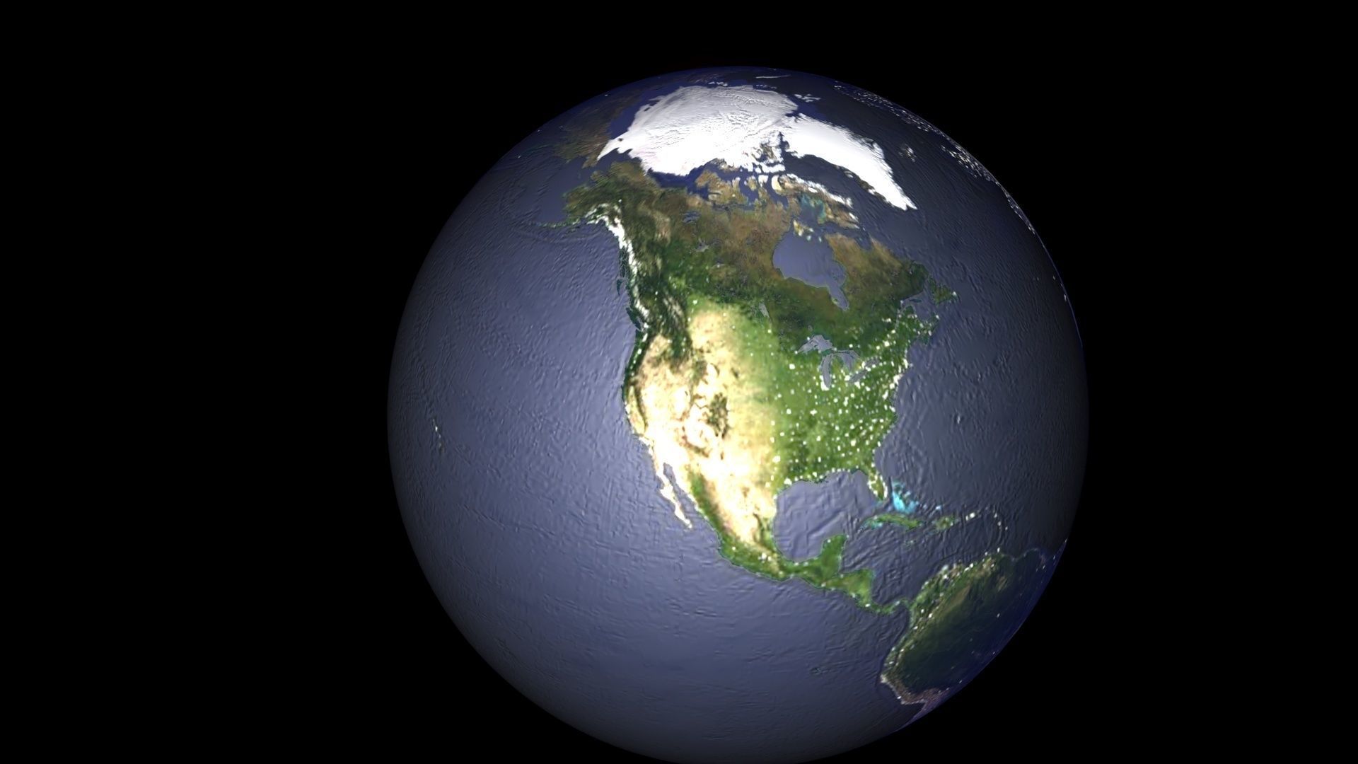 Earth With Day Changing Animation 3D model_31