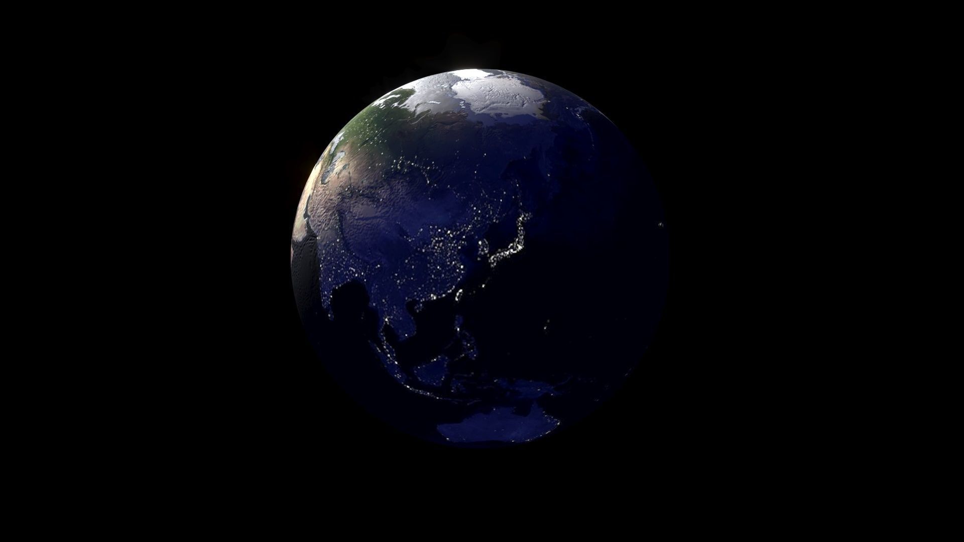Earth With Day Changing Animation 3D model_16